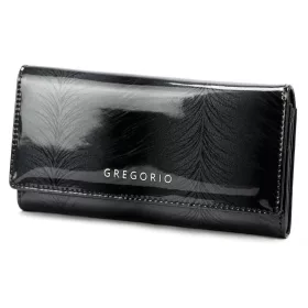   Gregorio FF-100 fekete női bőr pénztárca 18.5 x 10 x 4 cm