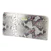 Gregorio SN-119 szürke kígyóbőr mintás női bőr pénztárca 20 x 10 x 2.5 cm