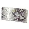 Gregorio SN-119 szürke kígyóbőr mintás női bőr pénztárca 20 x 10 x 2.5 cm