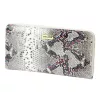 Gregorio SN-119 szürke kígyóbőr mintás női bőr pénztárca 20 x 10 x 2.5 cm