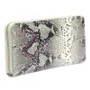 Gregorio SN-119 szürke kígyóbőr mintás női bőr pénztárca 20 x 10 x 2.5 cm