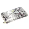 Gregorio SN-119 szürke kígyóbőr mintás női bőr pénztárca 20 x 10 x 2.5 cm