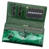 Gregorio BTS-100 zöld pillangó mintás női bőr pénztárca 18.5 x 9.5 x 3.5 cm