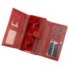 Gregorio BTS-102 piros pillangó mintás női bőr pénztárca 18.5 x 9.5 x 3.5 cm