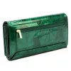 Gregorio BTS-102 zöld pillangó mintás női bőr pénztárca 18.5 x 9.5 x 3.5 cm