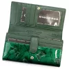 Gregorio BTS-102 zöld pillangó mintás női bőr pénztárca 18.5 x 9.5 x 3.5 cm