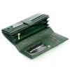 Gregorio BTS-102 zöld pillangó mintás női bőr pénztárca 18.5 x 9.5 x 3.5 cm
