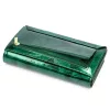 Gregorio BTS-102 zöld pillangó mintás női bőr pénztárca 18.5 x 9.5 x 3.5 cm