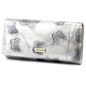   Gregorio BTS-102 krém pillangó mintás női bőr pénztárca 18.5 x 9.5 x 3.5 cm