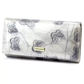   Gregorio BTS-102 krém pillangó mintás női bőr pénztárca 18.5 x 9.5 x 3.5 cm