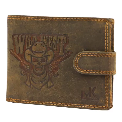 Money Kepper CCH 5600B kalapos koponya bőr pénztárca 13.3 x 10 x 2.5 cm