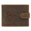 Money Kepper CCH 5600B koponya nyomatos bőr pénztárca 13.3 x 10 x 2.5 cm