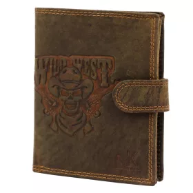   Money Kepper CCH 5601B kalapos kopnya mintás motoros bőr pénztárca 10 x 13 x 2.5 cm