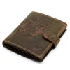 Money Kepper CCH 5601B kalapos kopnya mintás motoros bőr pénztárca 10 x 13 x 2.5 cm