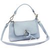 Luka 21-002 kék női bőr kézitáska, válltáska 24 x 14 x 7 cm
