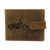 Nordee L895-BIKE barna Harley motor nyomatos bőr pénztárca