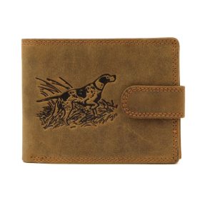 Nordee L895-DOG barna vadászkutya mintás bőr pénztárca