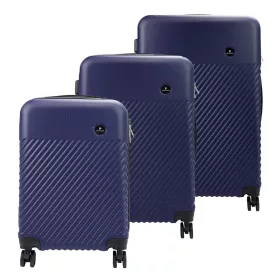   Pierre Cardin LISBONNE kék ABS 3 részes keményfalú bőrönd szett 57/67/78 cm