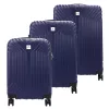 Pierre Cardin ISTANBUL MED10 x3 Z kék ABS 3 részes keményfalú bőrönd szett 55/65/75 cm