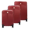 Pierre Cardin ISTANBUL MED10 x3 Z bordó ABS keményfalú 3 részes bőrönd szett 55/65/75 cm