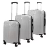 Pierre Cardin ISTANBUL MED10 x3 Z ezüst ABS keményfalú 3 részes bőrönd szett 55/65/75 cm