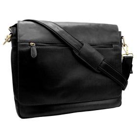   Peterson PTN LP-8173-COM fekete bőr laptoptáska 37 x 31 x 12.5 cm