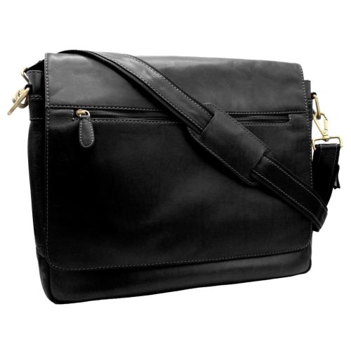 Peterson PTN LP-8173-COM fekete bőr laptoptáska 37 x 31 x 12.5 cm
