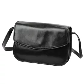   Florence 5511 fekete női bőr válltáska, oldaltáska, crossbody 19 x 14 x 9 cm