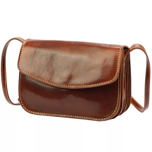 Florence 5511 barna női bőr válltáska, oldaltáska, crossbody 19 x 14 x 9 cm