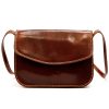 Florence 5511 barna női bőr válltáska, oldaltáska, crossbody 19 x 14 x 9 cm