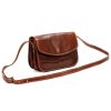 Florence 5511 barna női bőr válltáska, oldaltáska, crossbody 19 x 14 x 9 cm