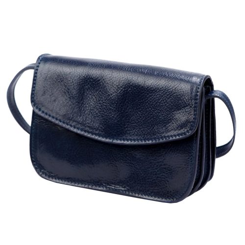 Florence 5511 navy női bőr válltáska, oldaltáska, crossbody 19 x 14 x 9 cm
