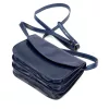 Florence 5511 navy női bőr válltáska, oldaltáska, crossbody 19 x 14 x 9 cm