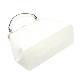   Luka 24-024 ekrü női bőr kézitáska, válltáska 27 x 23 x 11 cm