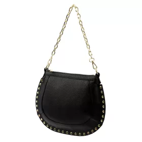   Luka 24-026 fekete női bőr kézitáska, válltáska, oldaltáska 32 x 26 x 6 cm