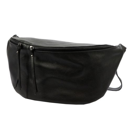 Luka DOLLARO fekete női bőr válltáska, crossbody 50 x 26 x 17 cm