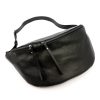 Luka DOLLARO fekete női bőr válltáska, crossbody 50 x 26 x 17 cm
