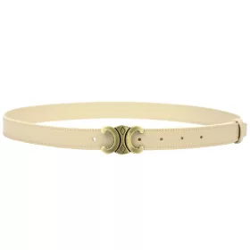 Gregorio BLT-001-105 bézs női marhabőr öv 105 x 2.5 cm