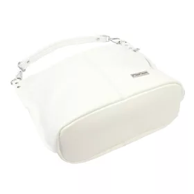 MiaMore 01-053 fehér női bőr válltáska 40 x 35 x 16 cm