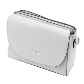   MiaMore 01-067 szürke női bőr válltáska, oldaltáska 23 x 19 x 9 cm