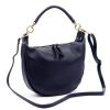 Luka 24-030 navy női bőr kézitáska, válltáska, oldaltáska 27 x 25 x 8 cm