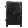 Pierre Cardin fekete polipropilén 3 részes keményfalú bőrönd szett, 55/67/77 cm