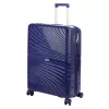 Pierre Cardin sötétkék polipropilén 3 részes keményfedeles bőrönd szett, 55/67/77 cm