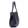 Luka 24-033 navy női bőr kézitáska, válltáska, oldaltáska 27 x 21 x 9.5 cm