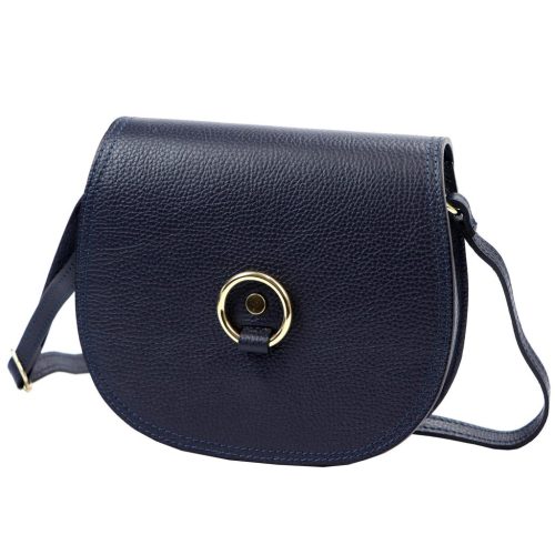 Florence 38 navy kék női bőr válltáska, oldaltáska 21 x 19 x 7.5 cm