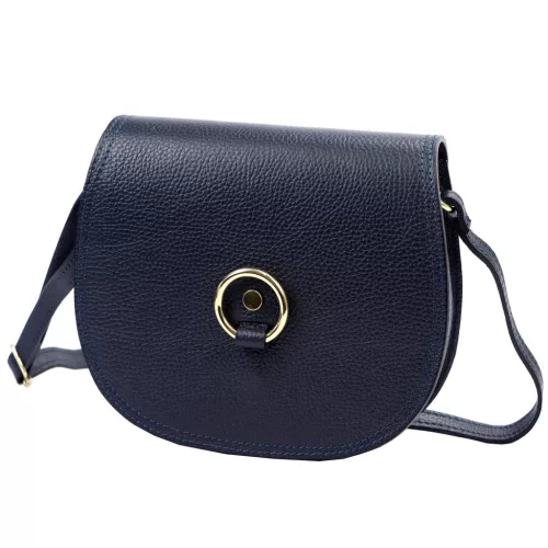 Florence 38 navy kék női bőr válltáska, oldaltáska 21 x 19 x 7.5 cm