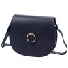 Florence 38 navy kék női bőr válltáska, oldaltáska 21 x 19 x 7.5 cm