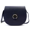 Florence 38 navy kék női bőr válltáska, oldaltáska 21 x 19 x 7.5 cm