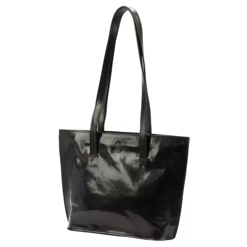 Florence 47 fekete női bőr kézitáska, válltáska, shopper 39 x 28 x 10.5 cm