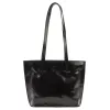 Florence 47 fekete női bőr kézitáska, válltáska, shopper 39 x 28 x 10.5 cm